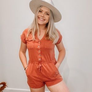 Burnt Orange Romper